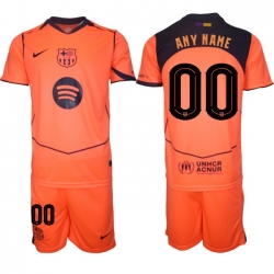 Men FC Barcelona 2026 Soccer Jerseys Orange CUSTOM (2)