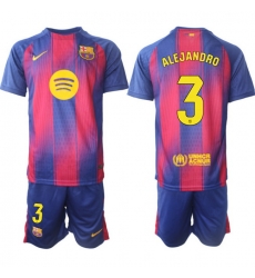 Men FC Barcelona 2026 Soccer Jerseys PinkBlue #3 ALEJANDRO Men FC Barcelona 2026 Soccer Jerseys PinkBlue #3 ALEJANDRO