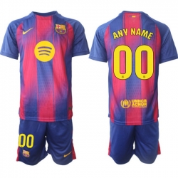 Men FC Barcelona 2026 Soccer Jerseys PinkBlue CUSTOM