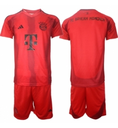 Men Bayern Munich Custom 2024 25 Red Home Soccer Jersey Suit