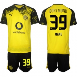 Men Borussia Dortmund 2026 Soccer Jerseys Yellow #39 MANE