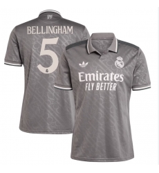 Jude Bellingham Real Madrid #5 Soccer Jersey Gray Jude Bellingham Real Madrid #5 Soccer Jersey Gray