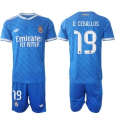 Men Real Madrid 2026 Soccer Jerseys Blue #19 D.CEBALLOS Men Real Madrid 2026 Soccer Jerseys Blue #19 D.CEBALLOS
