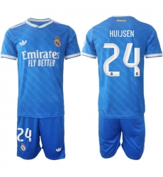 Men Real Madrid 2026 Soccer Jerseys Blue #24 HUIJSEN