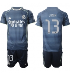 Men Real Madrid 2026 Soccer Jerseys DarkBlue #13 LUNIN Men Real Madrid 2026 Soccer Jerseys DarkBlue #13 LUNIN
