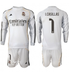 Men Real Madrid 2026 Soccer Jerseys White Long #1 I.CASILLAS Men Real Madrid 2026 Soccer Jerseys White Long #1 I.CASILLAS