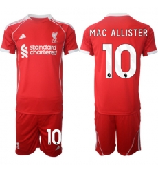 Men Liverpool 2026 Soccer Jerseys Red #10 MAC ALLISTER