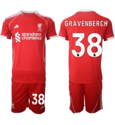 Men Liverpool 2026 Soccer Jerseys Red #38 GRAVENBERCH
