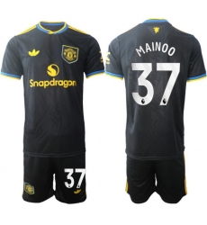 Men Manchester United 2026 Soccer Jerseys Black #37 MAINOO Men Manchester United 2026 Soccer Jerseys Black #37 MAINOO