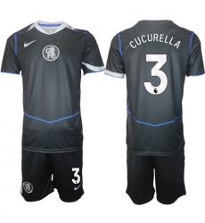 Men Chelsea 2026 Soccer Jerseys DarkGrey #3 CUCURELLA Men Chelsea 2026 Soccer Jerseys DarkGrey #3 CUCURELLA