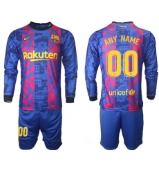 Men Barcelona Long Sleeve Soccer Jerseys 500 Customized Men Barcelona Long Sleeve Soccer Jerseys 500 Customized