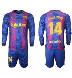 Men Barcelona Long Sleeve Soccer Jerseys 509 Men Barcelona Long Sleeve Soccer Jerseys 509