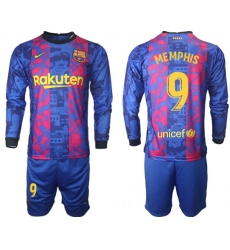 Men Barcelona Long Sleeve Soccer Jerseys 516 Men Barcelona Long Sleeve Soccer Jerseys 516