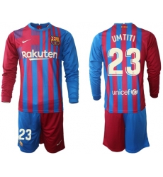 Men Barcelona Long Sleeve Soccer Jerseys 562 Men Barcelona Long Sleeve Soccer Jerseys 562