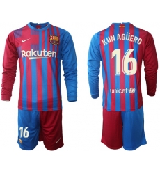 Men Barcelona Long Sleeve Soccer Jerseys 568 Men Barcelona Long Sleeve Soccer Jerseys 568