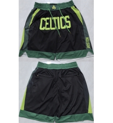 Men Boston Celtics Black Shorts