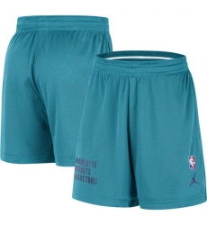 Men Charlotte Hornets Teal Warm Up Performance Practice Shorts Men Charlotte Hornets Teal Warm Up Performance Practice Shorts