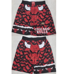 Men Chicago Bulls Black Red Shorts Men Chicago Bulls Black Red Shorts