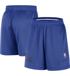 Men Dallas Mavericks Blue Warm Up Performance Practice Shorts Men Dallas Mavericks Blue Warm Up Performance Practice Shorts