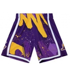 NBA Men Los Angeles Lakers Purple Gold Shorts