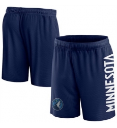 Men Minnesota Timberwolves Navy Post Up Mesh Shorts Men Minnesota Timberwolves Navy Post Up Mesh Shorts