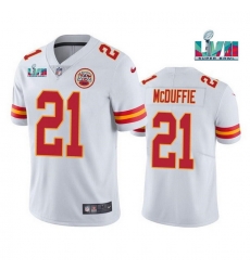 Men Women Youth Toddler Kansas City Chiefs 21 Trent McDuffie White Super Bowl LVII Patch Vapor Untouchable Limited Stitched Jersey Men Women Youth Toddler Kansas City Chiefs 21 Trent McDuffie White Super Bowl LVII Patch Vapor Untouchable Limited Stitched Jersey