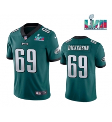 Men Philadelphia Eagles 69 Landon Dickerson Green Super Bowl LVII Patch Vapor Untouchable Limited Stitched Jersey Men Philadelphia Eagles 69 Landon Dickerson Green Super Bowl LVII Patch Vapor Untouchable Limited Stitched Jersey