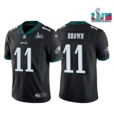 Men Women Youth Toddler Philadelphia Eagles 11 A J Brown Black Super Bowl LVII Patch Vapor Untouchable Limited Stitched Jersey Men Women Youth Toddler Philadelphia Eagles 11 A J Brown Black Super Bowl LVII Patch Vapor Untouchable Limited Stitched Jersey