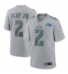 Men Women Youth Toddler Philadelphia Eagles 2 Darius Slay Jr Grey Super Bowl LVII Patch Atmosphere Fashion Stitched Game Jersey Men Women Youth Toddler Philadelphia Eagles 2 Darius Slay Jr Grey Super Bowl LVII Patch Atmosphere Fashion Stitched Game Jersey