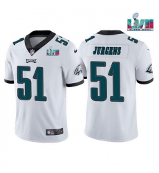 Men Women Youth Toddler Philadelphia Eagles 51 Cam Jurgens White Super Bowl LVII Vapor Untouchable Limited Stitched Jersey Men Women Youth Toddler Philadelphia Eagles 51 Cam Jurgens White Super Bowl LVII Vapor Untouchable Limited Stitched Jersey