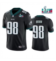 Men Women Youth Toddler Philadelphia Eagles 98 Robert Quinn Black Super Bowl LVII Vapor Untouchable Limited Stitched Jersey Men Women Youth Toddler Philadelphia Eagles 98 Robert Quinn Black Super Bowl LVII Vapor Untouchable Limited Stitched Jersey