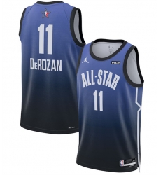 Men 2023 All Star 11 DeMar DeRozan Blue Game Swingman Stitched Basketball Jersey Men 2023 All Star 11 DeMar DeRozan Blue Game Swingman Stitched Basketball Jersey