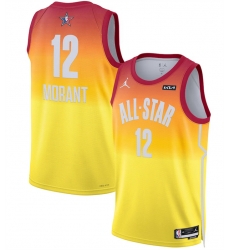 Men 2023 All Star 12 Ja Morant Orange Game Swingman Stitched Basketball Jersey Men 2023 All Star 12 Ja Morant Orange Game Swingman Stitched Basketball Jersey