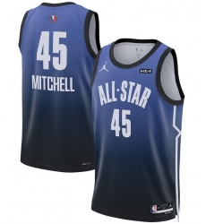 Men 2023 All Star 45 Donovan Mitchell Blue Game Swingman Stitched Basketball Jersey Men 2023 All Star 45 Donovan Mitchell Blue Game Swingman Stitched Basketball Jersey