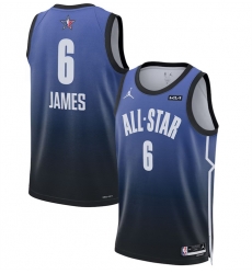 Men 2023 All Star 6 LeBron James Blue Game Swingman Stitched Basketball Jersey Men 2023 All Star 6 LeBron James Blue Game Swingman Stitched Basketball Jersey
