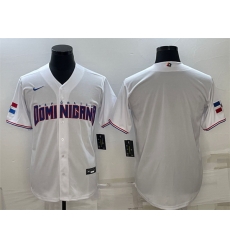 Men Dominican Republic Baseball Blank 2023 White World Baseball Classic Replica Stitched Jersey Men Dominican Republic Baseball Blank 2023 White World Baseball Classic Replica Stitched Jersey