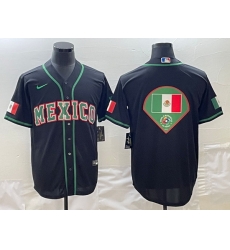 Men Mexico Baseball 2023 Black World Baseball Big Logo Classic Stitched Jersey Men Mexico Baseball 2023 Black World Baseball Big Logo Classic Stitched Jersey