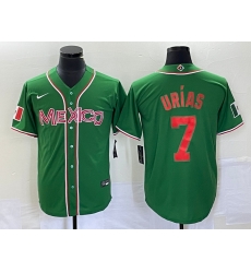 Men Mexico Baseball 7 Julio Urias 2023 Green World Baseball With Patch Classic Stitched Jersey 6 Men Mexico Baseball 7 Julio Urias 2023 Green World Baseball With Patch Classic Stitched Jersey 6
