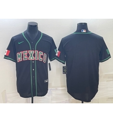 Men Mexico Baseball Blank 2023 Black World Baseball Classic Stitched Jersey Men Mexico Baseball Blank 2023 Black World Baseball Classic Stitched Jersey