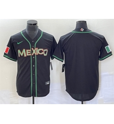 Men Mexico Baseball Blank 2023 Black World Baseball Classic Stitched Jersey Men Mexico Baseball Blank 2023 Black World Baseball Classic Stitched Jersey