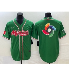Men Mexico Baseball Green 2023 World Baseball Classic Team Big Logo Stitched Jersey Men Mexico Baseball Green 2023 World Baseball Classic Team Big Logo Stitched Jersey