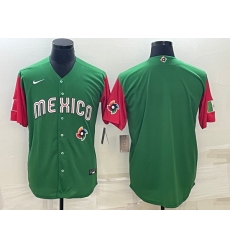 Men's Mexico Baseball 2023 Blank Green World Baseball Classic Stitched Jerseys 3 Men's Mexico Baseball 2023 Blank Green World Baseball Classic Stitched Jerseys 3