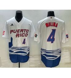 Men's Puerto Rico Baseball #4 Carlos Correa Number 2023 White World Baseball Classic Stitched Jersey Men's Puerto Rico Baseball #4 Carlos Correa Number 2023 White World Baseball Classic Stitched Jersey