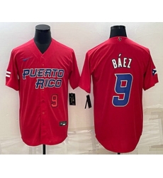 Mens Puerto Rico Baseball #9 Javier Baez Number 2023 Red World Baseball Classic Stitched Jersey Mens Puerto Rico Baseball #9 Javier Baez Number 2023 Red World Baseball Classic Stitched Jersey