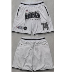 Men Las Vegas Raiders White Shorts Men Las Vegas Raiders White Shorts