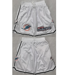 Men Maimi Dolphins White Shorts  