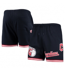 Men Cleveland Guardians Navy Team Logo Mesh Shorts Men Cleveland Guardians Navy Team Logo Mesh Shorts