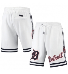Men Detroit Tigers White Team Shorts Men Detroit Tigers White Team Shorts