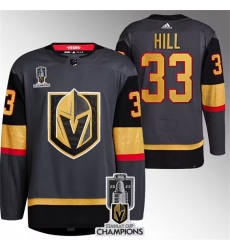 Men Vegas Golden Knights 33 Adin Hill Grey 2023 Stanley Cup Champions Stitched Jersey Men Vegas Golden Knights 33 Adin Hill Grey 2023 Stanley Cup Champions Stitched Jersey