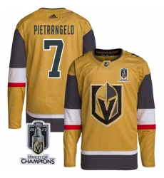 Men Women Youth Vegas Golden Knights #7 Alex Pietrangelo Gold 2023 Stanley Cup Champions Stitched Jersey Men Women Youth Vegas Golden Knights #7 Alex Pietrangelo Gold 2023 Stanley Cup Champions Stitched Jersey